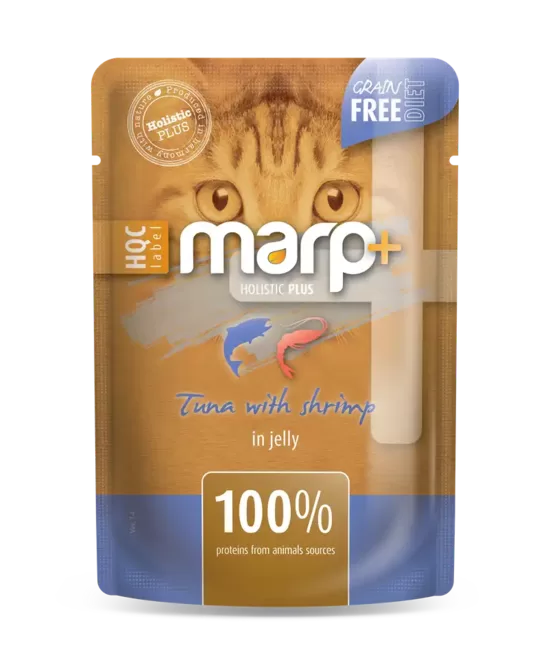 Marp Holistic Plus - Tuna with shrimp in jelly - Tuncis ar garnelēm želejā, 55g